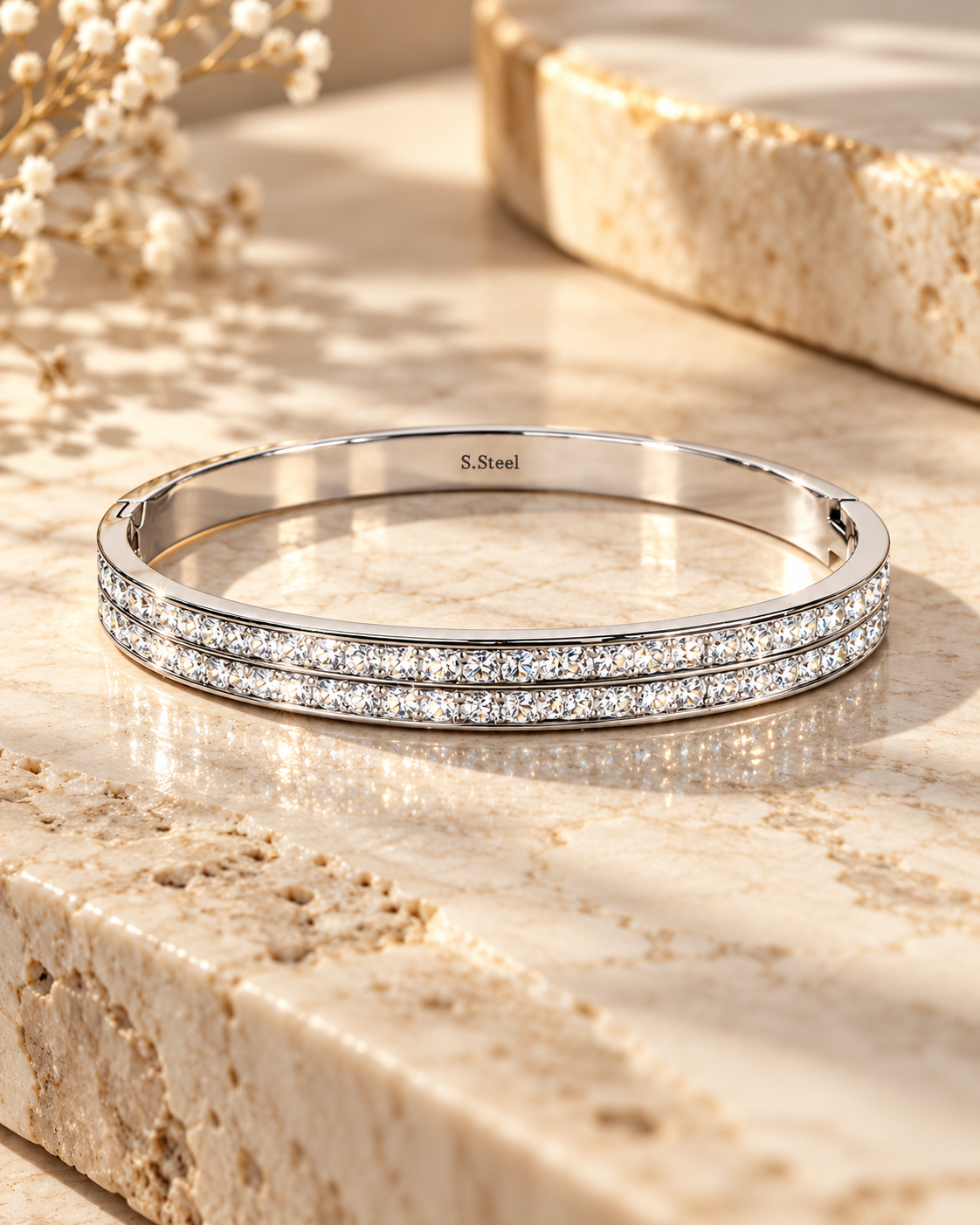 Luce – Armreif mit doppelreihigen Zirkonia