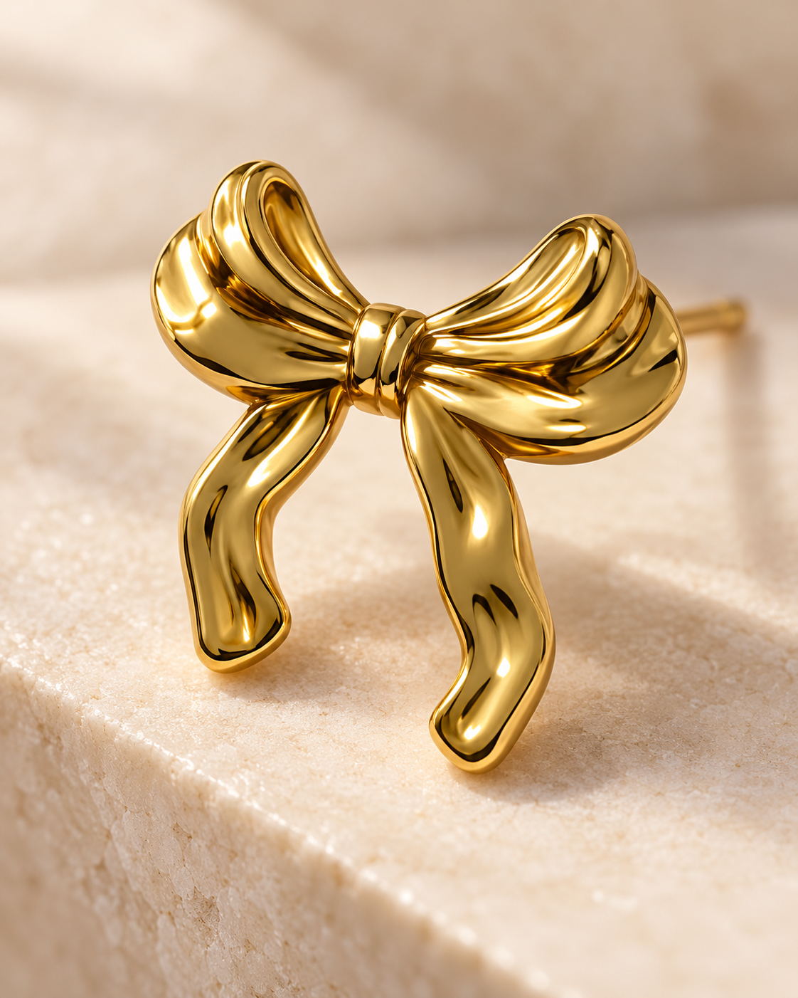 Luxe Bow – Ohrstecker Schleife Gold