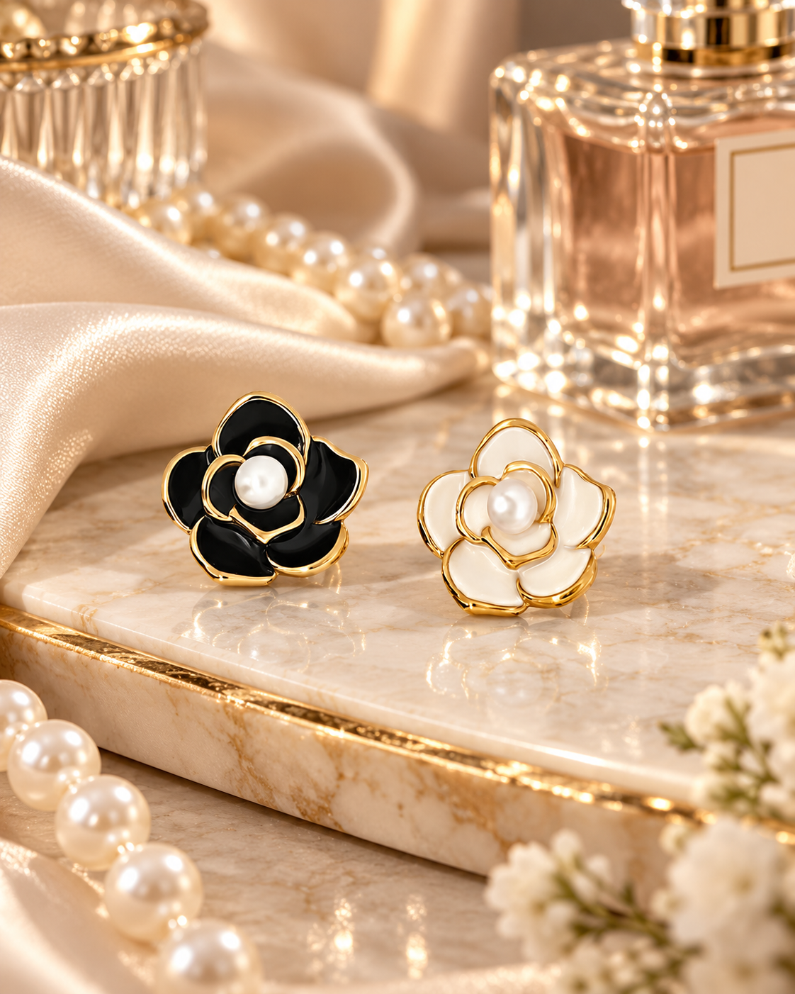Fiorella – Ohrstecker mit emaillierter Blume