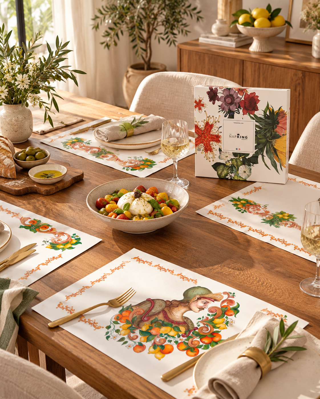 Medoro – Set aus 4 Platzsets aus 100 % Leinen