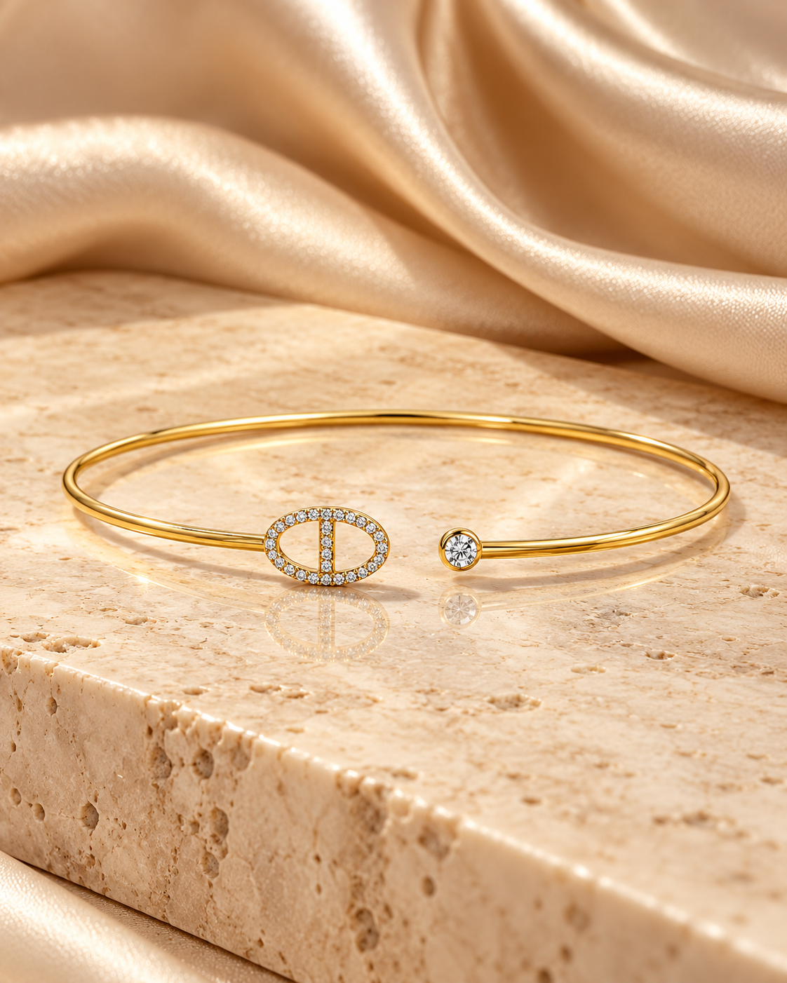 Naso – Verstellbares Damenarmband mit Strass-Detail