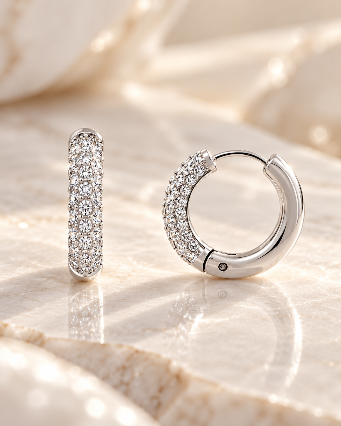 Luce Zirconia – Creolen mit funkelnden Zirkonia