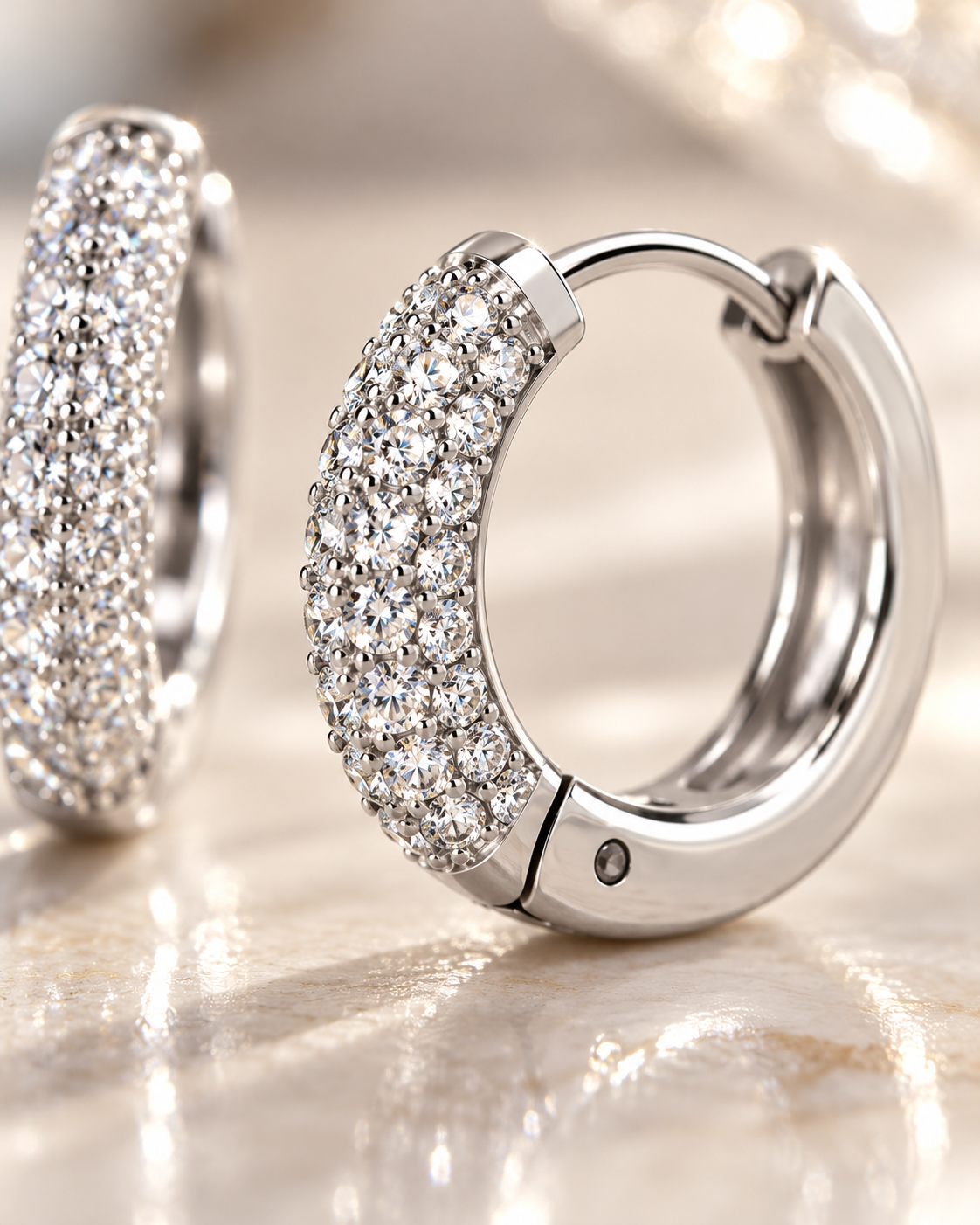 Luce Zirconia – Creolen mit funkelnden Zirkonia