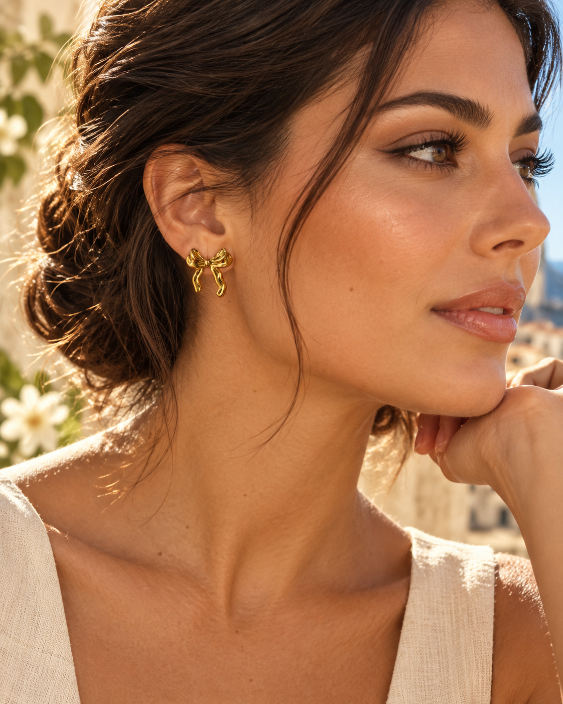 Luxe Bow – Ohrstecker Schleife Gold