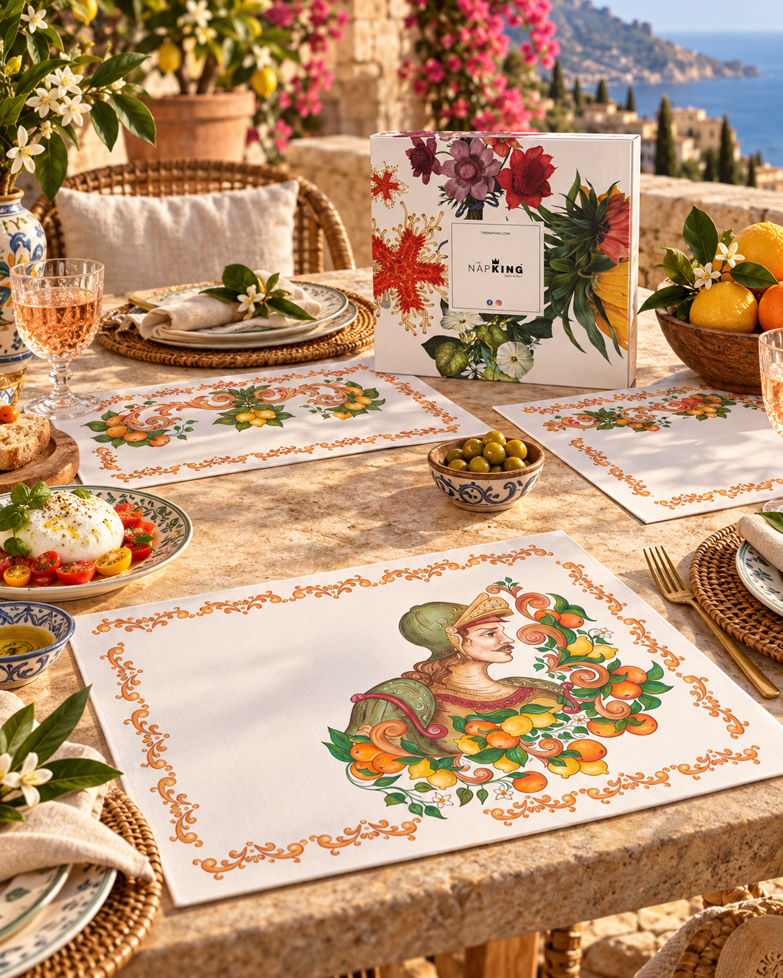 Medoro – Set aus 4 Platzsets aus 100 % Leinen