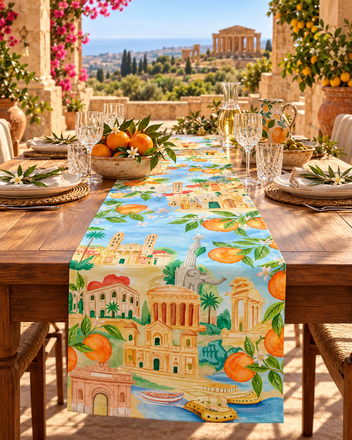 Sicily – Tischläufer aus 100 % Leinen